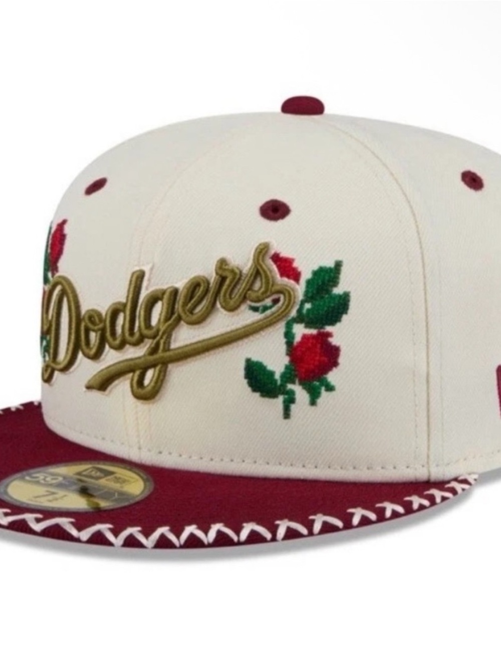 NWOT - EXCELLENT CONDITION - New Era Dodgers Floral Fitted Cap - Picture 2 of 2